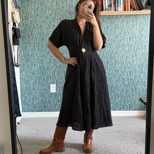 Exquise Anthropology Tobie Shirt-Dress Linen Edition size LP